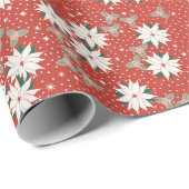 Floral Christmas Gift Wrap Cadeaupapier (Rol Hoek)