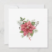 Floral Christmas Holiday Lijst | Vakantie brunch Kaart (Achterkant)