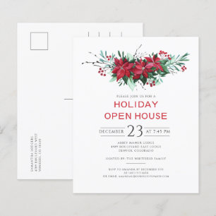 Floral Christmas Open House Uitnodiging