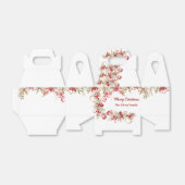 Floral Christmas Party Favor Box Bedankdoosjes (Uitgevouwen)