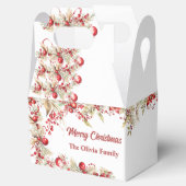 Floral Christmas Party Favor Box Bedankdoosjes (Geopend)