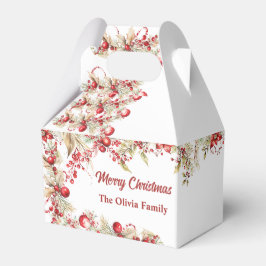 Floral Christmas Party Favor Box Bedankdoosjes