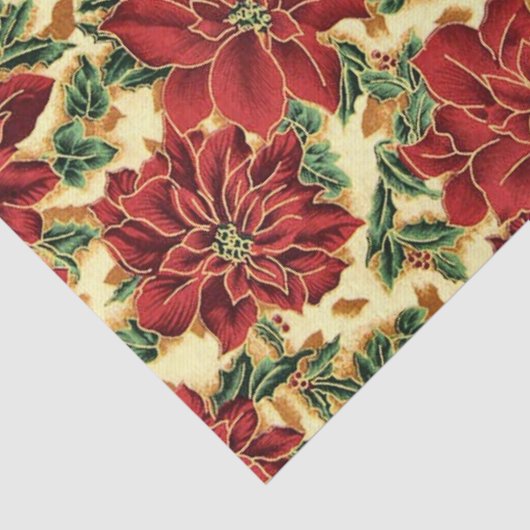 Floral Christmas patroon tissue papier (Detail)