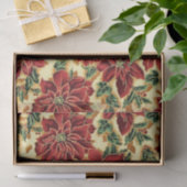 Floral Christmas patroon tissue papier (Geschenk)