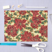 Floral Christmas patroon tissue papier (Craft)