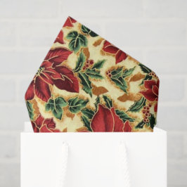 Floral Christmas patroon tissue papier
