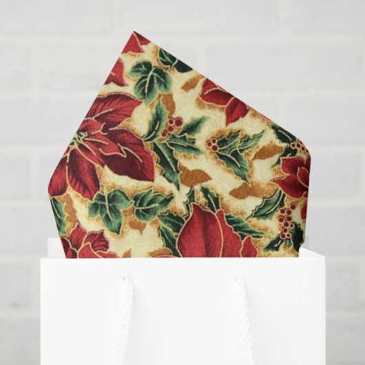 Floral Christmas patroon tissue papier (Cadeauzakje)