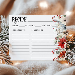 Floral Christmas Vrijgezellenfeest Recept Kaart