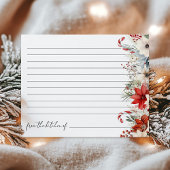 Floral Christmas Vrijgezellenfeest Recept Kaart