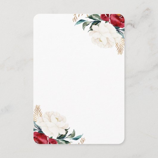  Floral Christmas Wedding Gastinformatie Informatiekaartje
