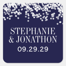  Floral Chrysanthemum Gray en Peach Vierkante Sticker