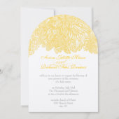 Floral Chrysanthemum Grijs en Geel Kaart (Voorkant)