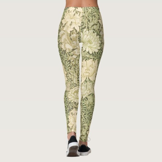 Floral Chrysanthemum Pattern (door William Morris) Leggings (Achterkant)