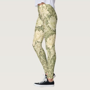 Floral Chrysanthemum Pattern (door William Morris) Leggings