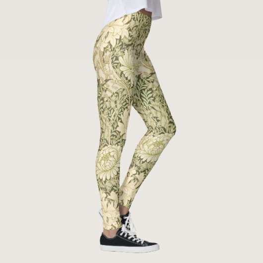 Floral Chrysanthemum Pattern (door William Morris) Leggings (Rechts)