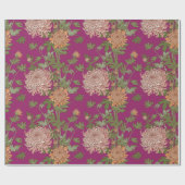 Floral chrysanthemum Verpakkingspapier Cadeaupapier (Vlak)