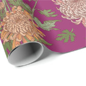 Floral chrysanthemum Verpakkingspapier Cadeaupapier (Rol Hoek)