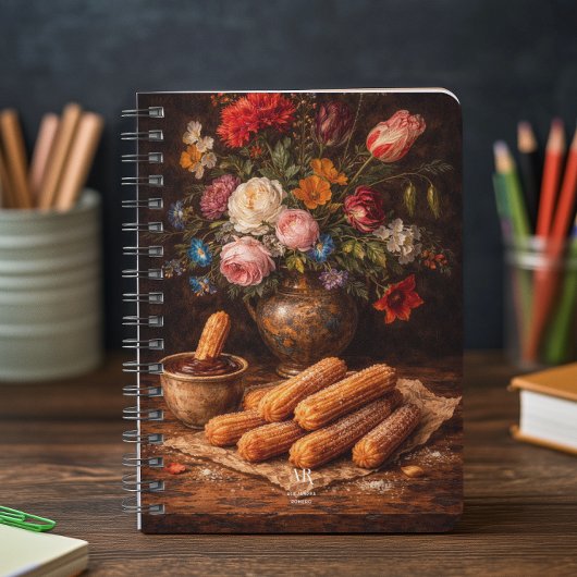 Floral Churros Still Life | Monogram Notitieboek