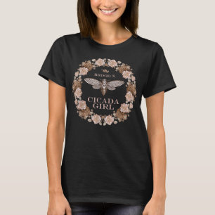 Floral Cicada meisje naar Great Eastern Brood X T-shirt
