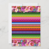 Floral CINCOAÑERA Royal Pink Mexican Kaart (Achterkant)