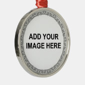 Floral Circle Persoonlijk Familie Foto Ornament (Rechts)