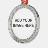 Floral Circle Persoonlijk Familie Foto Ornament (Links)