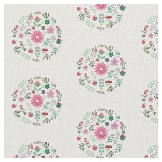 Floral Circle Stof (Close Up)