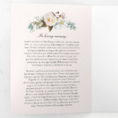 Floral Circle Viering van het Life-programma Drieluik Uitnodiging (Binnenzijde eerst)