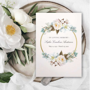 Floral Circle Viering van het Life-programma Drieluik Uitnodiging