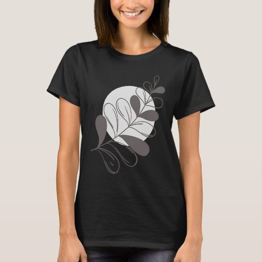 Floral Circle with Abstract Outfit Illustration Gr T-shirt (Voorkant)