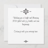 Floral Citrus 2026 New Year Feestdagenkaart (Achterkant)