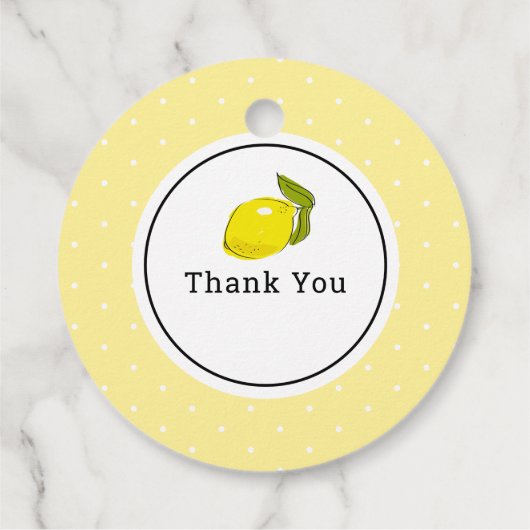 Floral Citrus Citrus Wit Baby shower Bedankjes Labels (Achterkant)