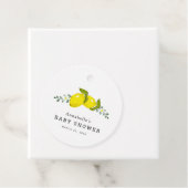 Floral Citrus Citrus Wit Baby shower Bedankjes Labels (In situ)
