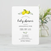 Floral Citrus Elegant Baby shower Kaart (Staand voorkant)