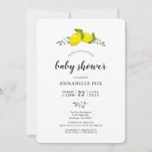 Floral Citrus Elegant Baby shower Kaart (Voorkant)