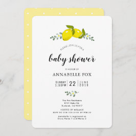 Floral Citrus Elegant Baby shower Kaart