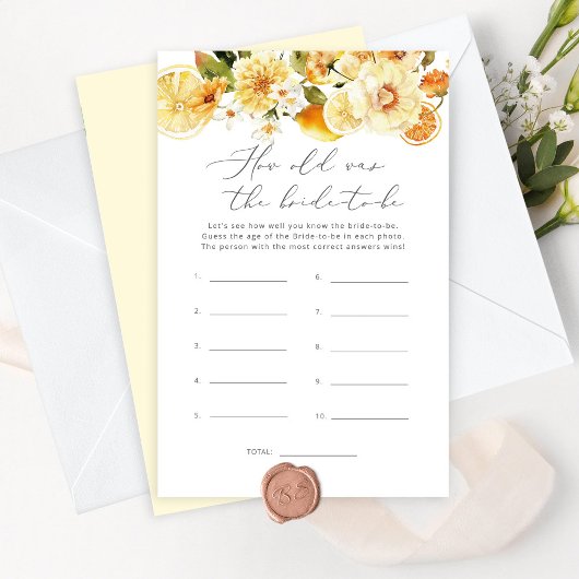 Floral citrus Hoe oud was de bruid om te spelen