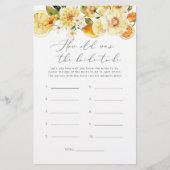 Floral citrus Hoe oud was de bruid om te spelen (Voorkant)