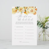 Floral citrus Hoe oud was de bruid om te spelen (Staand voorkant)