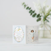 Floral Citrus Lemon Birthday Invitations Informatiekaartje (Staand voorkant)