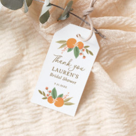 Floral Citrus Vrijgezellenfeest Favor Tag Cadeaulabel