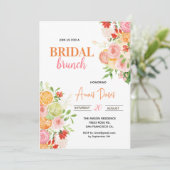 Floral Citrus Vrijgezellenfeest Kaart (Staand voorkant)