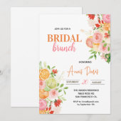 Floral Citrus Vrijgezellenfeest Kaart (Voorkant / Achterkant)