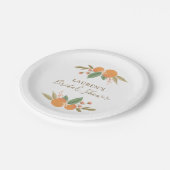 Floral Citrus Vrijgezellenfeest Papieren Bordje (Gekanteld)
