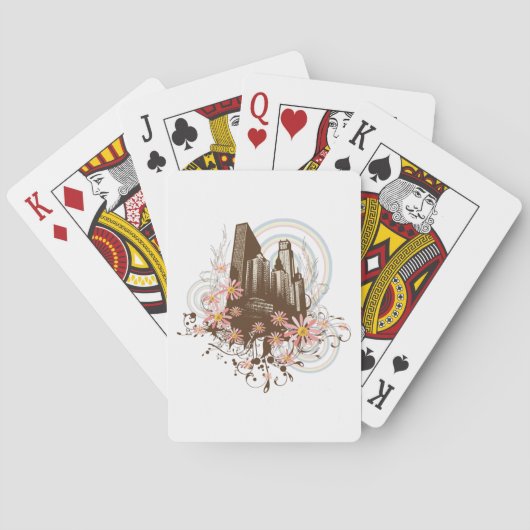 Floral City Pokerkaarten (Achterkant)