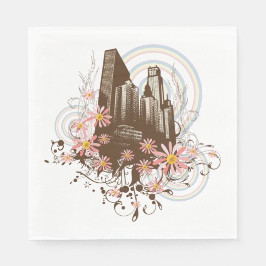 Floral City Servet (Voorkant)