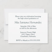 Floral Clarendon Steel 2011 Afstuderen uitnodiging (Achterkant)