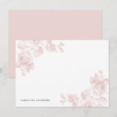  Floral Classic Blush Pink Notitiekaartje (Voorkant / Achterkant)