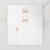  Floral classic bruiloft Plaatskaartje (Buitenkant ongevouwen)