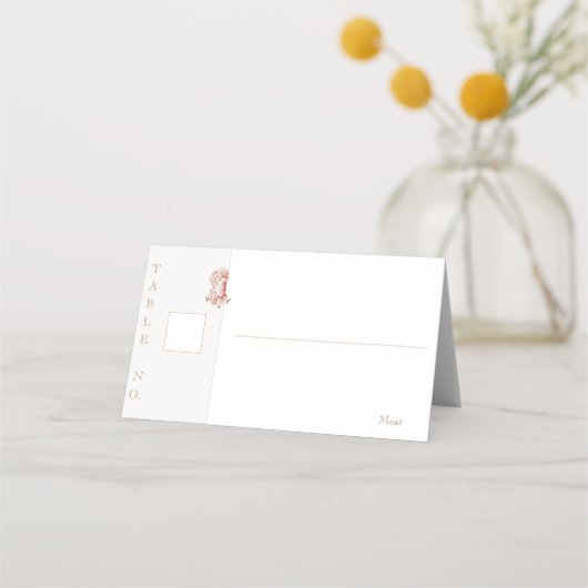  Floral classic bruiloft Plaatskaartje (Voorkant)